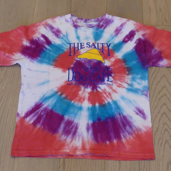 The Salty Dog Cafe Hanes Tie-Dye Kids Large T-Shirt - Picture 2 of 5